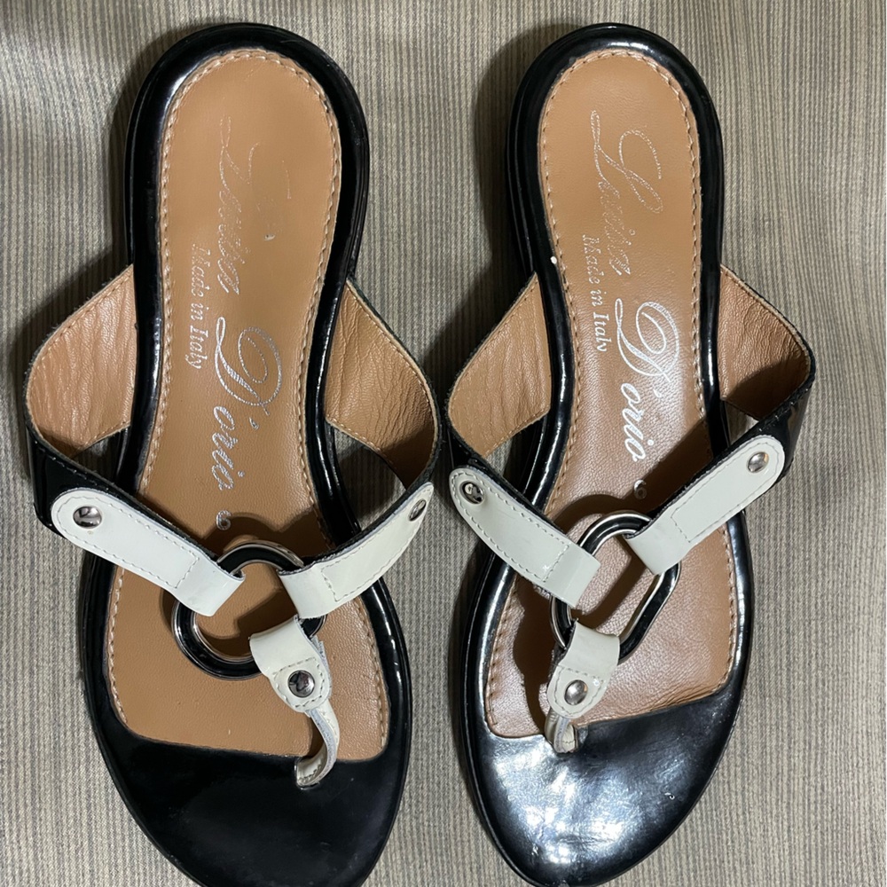 Luisa D’orio black and White Sandals